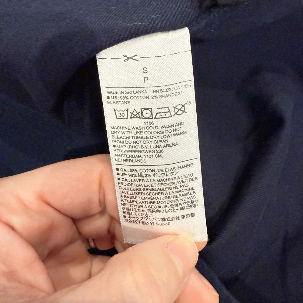 Banana Republic Mens Moleskin Button Up Shirt Small Navy Thick Elbow Patch